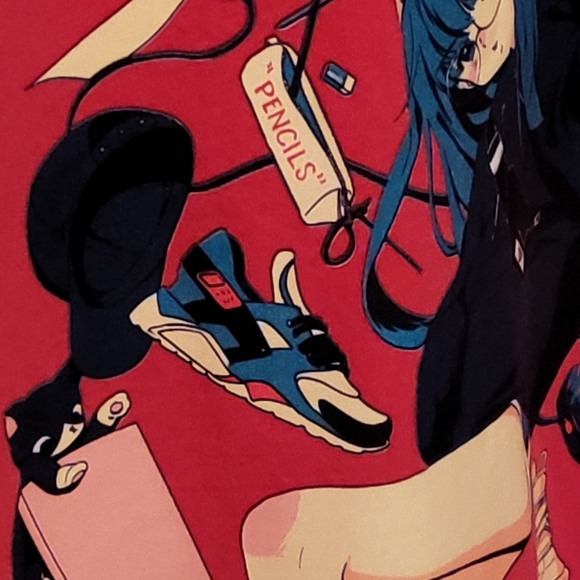 BiBisama Anime Japanese Girl Hype Sneaker Collection T-Shirt - Size XXL - Pink - Picture 7 of 9